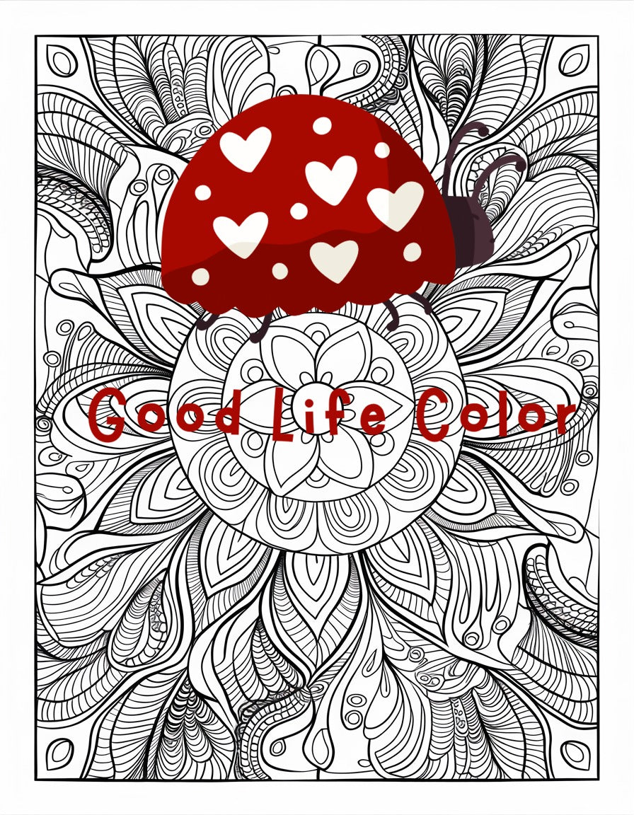 Good Life Color mandala coloring page (printable) — page 81