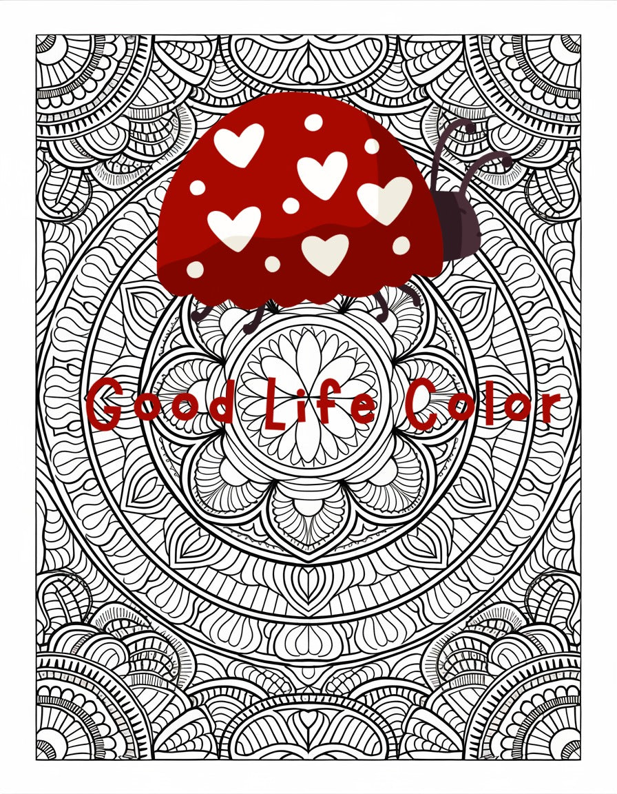 Good Life Color mandala coloring page (printable) — page 84