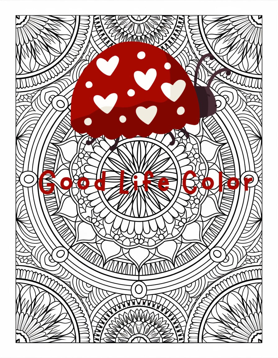 Good Life Color mandala coloring page (printable) — page 92