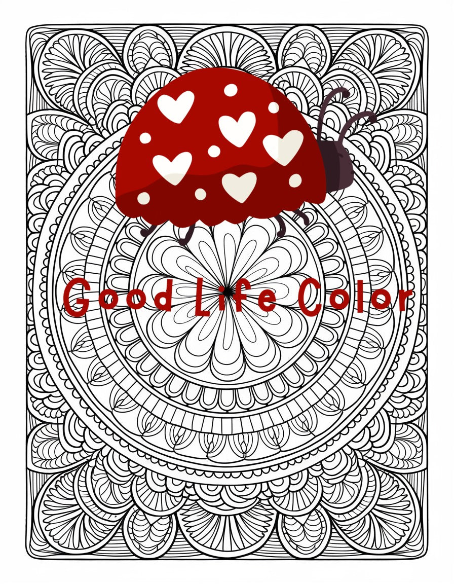 Good Life Color mandala coloring page (printable) — page 95