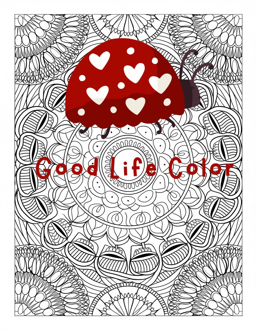 Good Life Color mandala coloring page (printable) — page 96