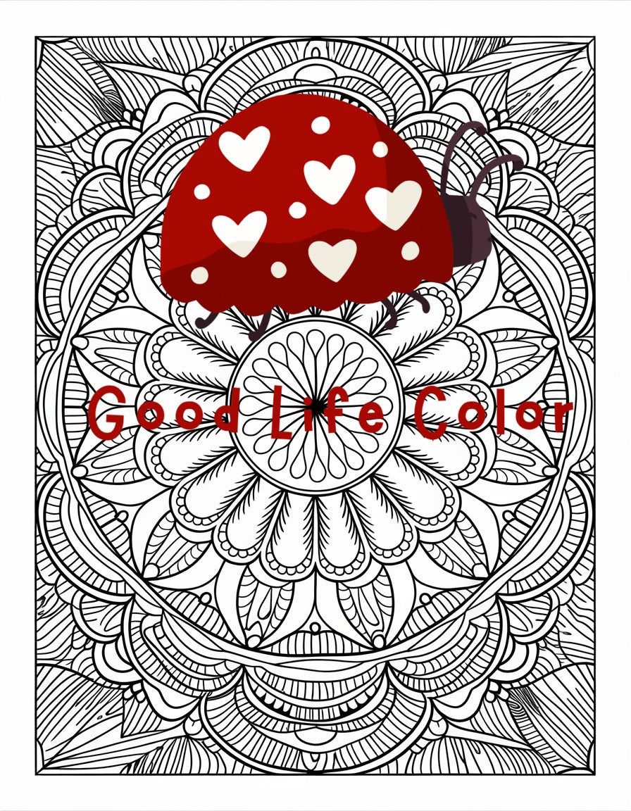 Good Life Color mandala coloring page (printable) — page 99