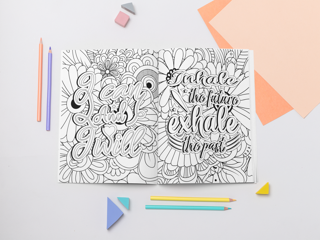 Believe & Create: 100 Inspirational Quote Coloring Pages