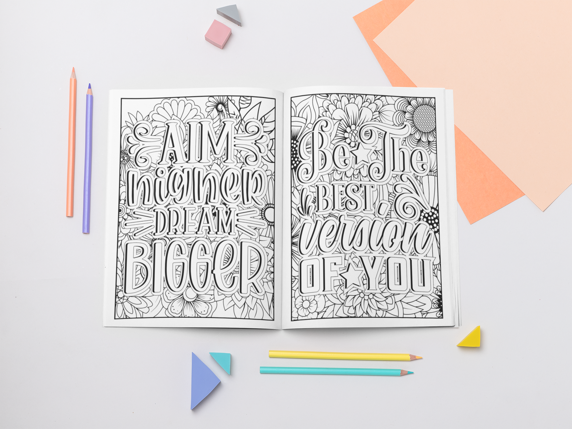 You Are Enough: 100 Inspirational Quote Coloring Pages