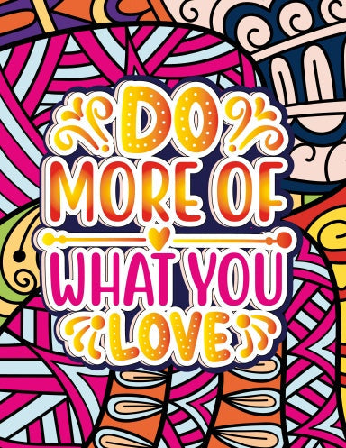 Motivation & Mindfulness — quote coloring book front cover