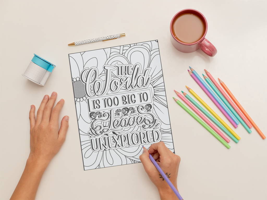 Color Your Motivation: 100 Inspirational Quote Coloring Pages